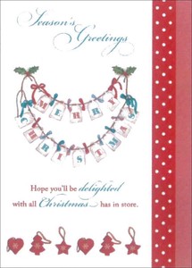 グリーティングカード クリスマス「飾り」メッセージカード
