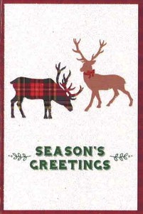 ミニカード クリスマス「トナカイ」メッセージカード