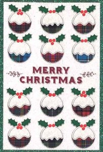 Greeting Card Mini Christmas Holly Message Card