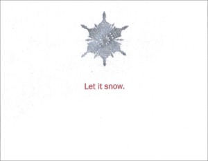 ミニグリーティングカード クリスマス「雪の結晶」メッセージカード