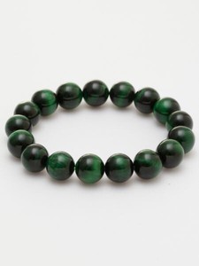 Gemstone Bracelet Tiger's Eye Green 12mm