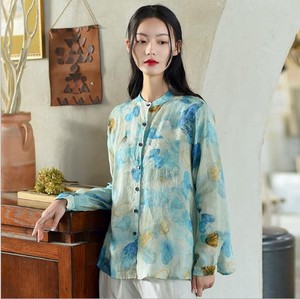 Button Shirt/Blouse Long Sleeves Summer Ladies' M NEW
