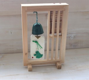 Southern Part Wind Chime Plain Wood Screen Frog