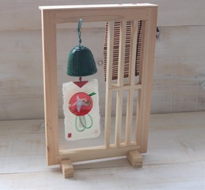 Southern Part Wind Chime Plain Wood Screen Morning Glory Red