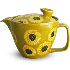 Hasami ware Japanese Teapot with Tea Strainer Sunflower Tea Pot 240ml Made in Japan