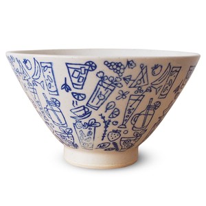 波佐見焼 日本製 勲山窯 茶碗 大 12.3cm ドリンク ブルー