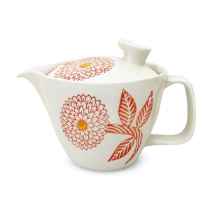 Hasami ware Japanese Teapot with Tea Strainer Red Small Dahlia Tea Pot 240ml Made in Japan