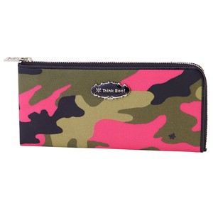 Camouflage Heart type Long Wallet Pink