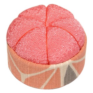 ちりめん 針山  ピンクッション　ピンク／麻の葉ピンク