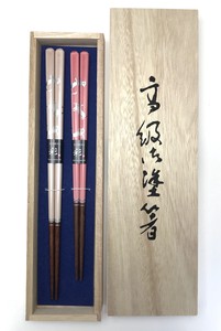 Wakasa lacquerware Chopsticks with Wooden Box Dishwasher Safe Made in Japan