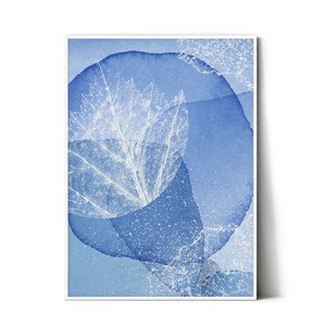 ミニポスター【ブルー01】 北欧　ワントーン　空　海　青　夏　涼しいポスター