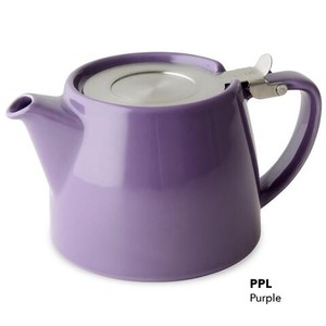 Stamp Tea Pot Tea Strainer Attached Purple