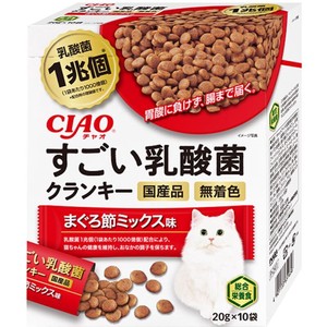 ［いなばペットフード］CIAO すごい乳酸菌クランキー まぐろ節ミックス味 20g×10袋