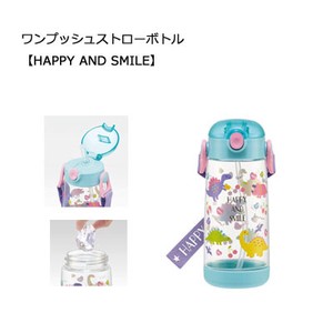 Water Flask 480 ml Straw Bottle HAPPY AND SMILE SKATER SH 5