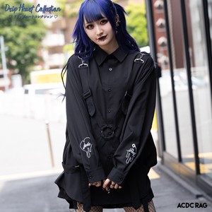Button Shirt/Blouse black Gothic