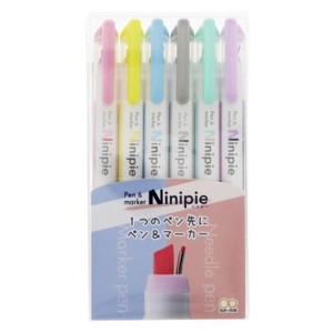 【ペン】Ninipie ニニピー ニードルペン＆マーカーペン6本セット