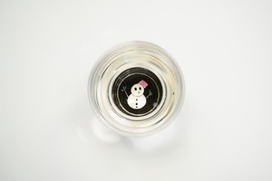 Mother of Pearl Glass Snowman