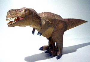 21　ティラノサウルス　ペーパークラフト型紙