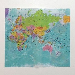 マスクケース　世界地図
