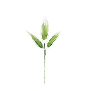 【セール品】MAGIQ　豆笹　クリームグリーン　12本入　　造花　笹の葉