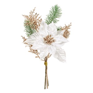 Artificial Plant Flower Pick Christmas White