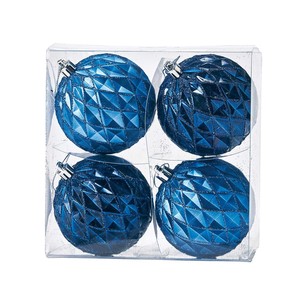 Christmas Ornament Run Ball Blue 4 Pcs Ball Ornament