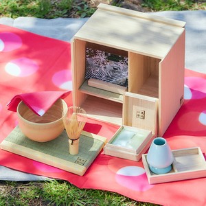 ＜日本製＞＜伝統工芸の匠＞旅する茶室　風呂敷：花　畳:桜　いつでもどこでもお抹茶