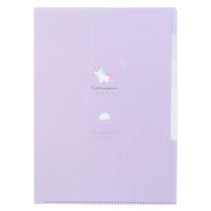 Pocket File Nemunemu Index A4 Plastic Folder Unicorn