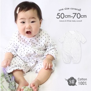 婴儿连身衣/连衣裙 圆点图案 黑白 2种方法