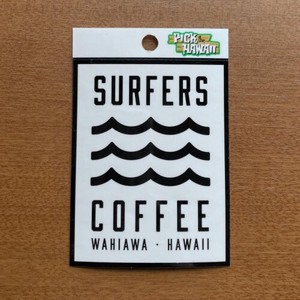 SURFERS COFFEE ステッカー　ロゴ／ホワイト