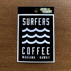 SURFERS COFFEE ステッカー　ロゴ／ブラック