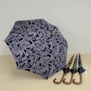 レディース雨傘　プリント　木棒手開き　日本製