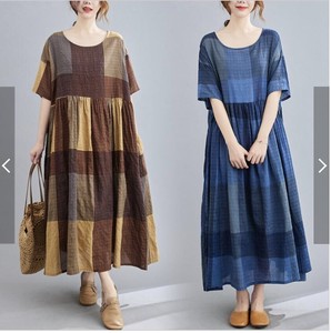Casual Dress Pudding Spring/Summer One-piece Dress Ladies'