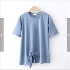 Button Shirt/Blouse T-Shirt Summer Ladies' Short-Sleeve