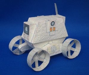 99　無人小型探査車銀　ペーパークラフト型紙