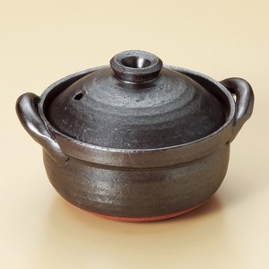 鉄釉炊鍋（萬古焼）