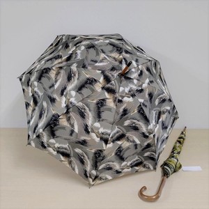 レディース雨傘　プリント　木棒手開き　日本製