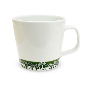 Hasami ware Mug Flower collection Green 270cc Made in Japan