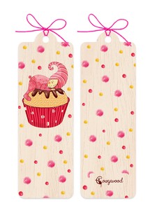 Little Natural Wood 100 Bookmark Bookmark Pink Cupcake