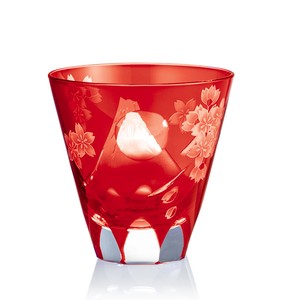 [Edo Glass] Peeping Fuji Red