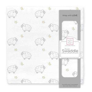 スワドルデザインズ（SwaddleDesigns)モスリンおくるみ （箱入り） - リトルラム