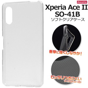Smartphone Material Items Xperia SO 4 1 Micro Dot soft Clear Case
