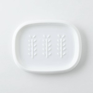 Miyama crust Last Soap Dish Rectangle White Porcelains MINO Ware