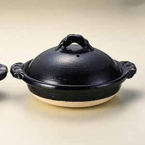 黒釉11.0鍋（信楽焼）