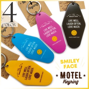 20 Key Ring Smile Acrylic Hotel Motel American