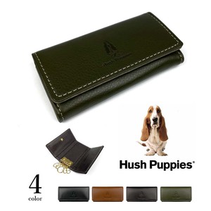 4色　Hush Puppies ハッシュパピー リアルレザー キーケース 三つ折り キーホルダー（hp0601）「2022新作」