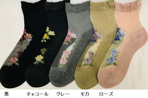 Crew Socks Floral Pattern