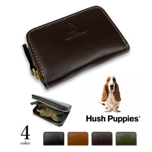 全4色 Hush Puppies ハッシュパピー リアルレザー ラウンドファスナー コインケース 小銭入れ 本革(hp0603)