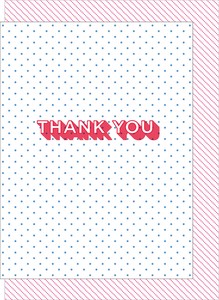 Greeting Card Blue Thank You