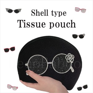 9 Pouch Make Up Make Pouch Neo Plain Material Glitter Shell type Tissue Pouch